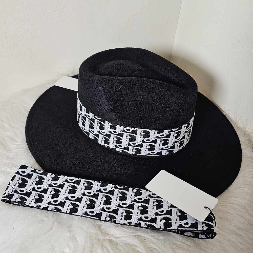 B/ W Hat Band Accesory